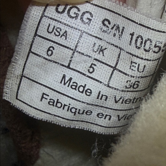 UGG Womens Brown Leather Snow Boots - Picture 5 of 5